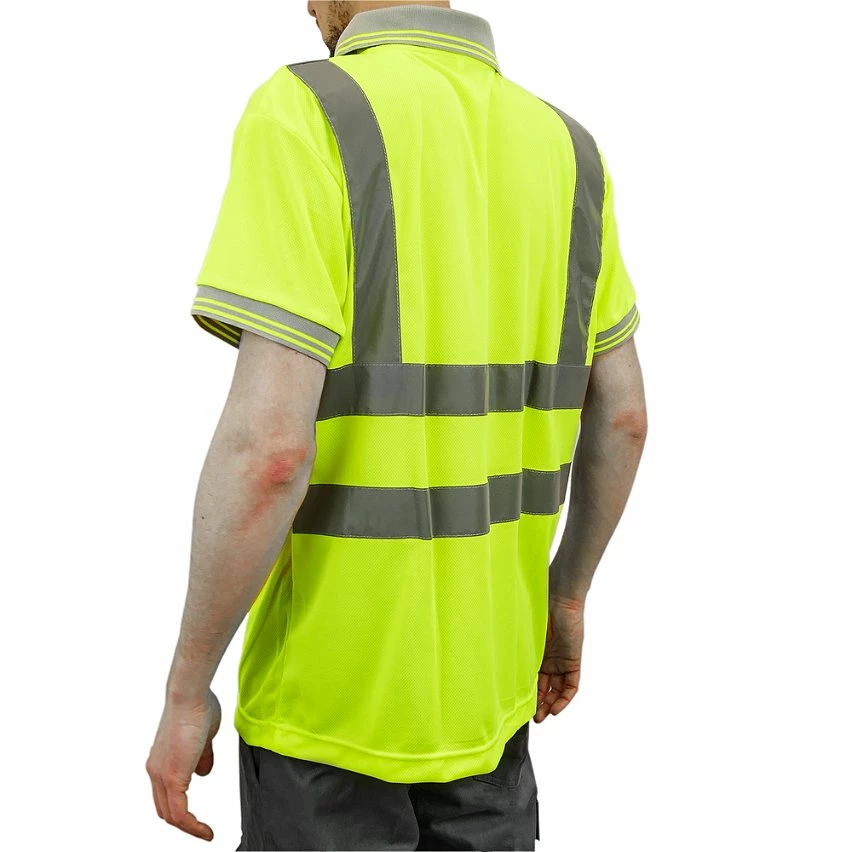 Best Sale ⌛ PrimeMatik Chemise polo manche courte avec réflexion jaune pour la sécurité d'emploi taille L 🎉 3 Best Sale ⌛ PrimeMatik Chemise polo manche courte avec réflexion jaune pour la sécurité d'emploi taille L 🎉 – Image 3