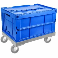 Promo 🎉 PrimeMatik Boîte en plastique EuroBox pliable et empilable. Conteneur en bleu avec couvercle 60x40x32cm 65L 🥰 10 Promo 🎉 PrimeMatik Boîte en plastique EuroBox pliable et empilable. Conteneur en bleu avec couvercle 60x40x32cm 65L 🥰 -Pas Cher Facom Magasin 8434852092746 4 1