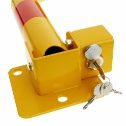 Best deal ⭐ PrimeMatik Barrière de parking stationnement pliable avec serrure 850 mm 😍 -Pas Cher Facom Magasin 8434852130325 4