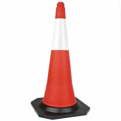Wholesale 🔔 PrimeMatik Cône de signalisation avec réflecteur de signalisation et balise 75 cm 🛒