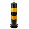 Promo 🔔 PrimeMatik Bollard en métal cloué avec base amovible 12x50 cm 1-pack ⭐