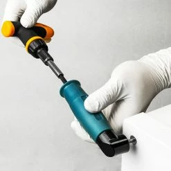 New 🎁 BeMatik Tournevis manuel avec design angulaire. Adaptateur hexagonal 1/4 6,35 mm pour mandrin à angle droit 🌟 -Pas Cher Facom Magasin 8434852169653 3