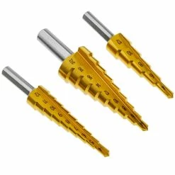 Best Sale 👍 BeMatik Foret à étages spiral pour perceuse et meuleuse 3 pièces hélicoïdales ❤️ -Pas Cher Facom Magasin 8434852169851 5