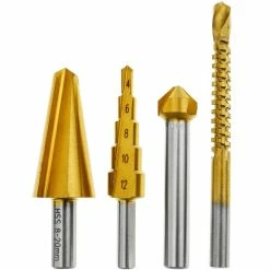 New 🔔 BeMatik Foret à étages spiral pour perceuse et meuleuse 4 pièces hélicoïdales et fraisées 🧨 -Pas Cher Facom Magasin 8434852169899 3