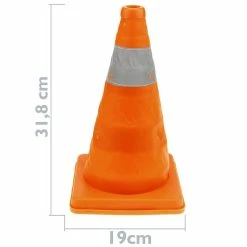 Best deal 👍 PrimeMatik Cône de signalisation avec réflecteur et balise repliable de 32 cm 🤩 -Pas Cher Facom Magasin 8434852171625 3