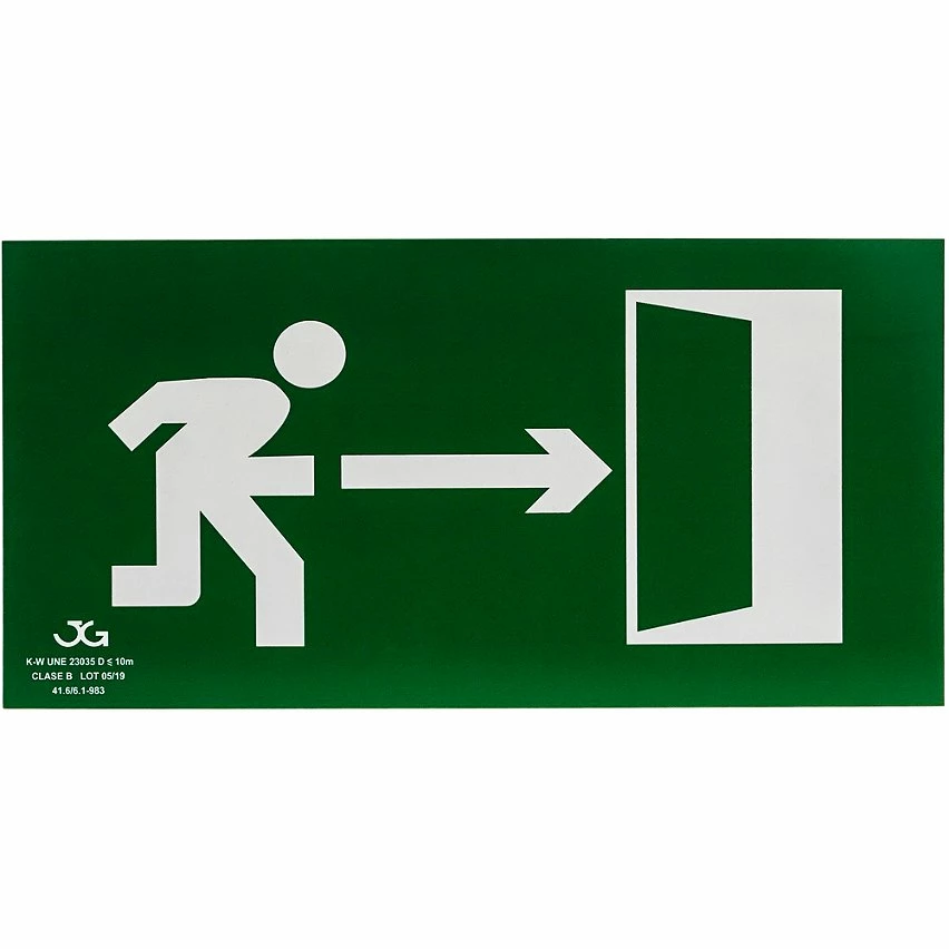 Deals ⭐ PrimeMatik Signe de sortie de secours à droite. Signal d'urgence luminescent de 32 x 16 cm ✨ 1 Deals ⭐ PrimeMatik Signe de sortie de secours à droite. Signal d'urgence luminescent de 32 x 16 cm ✨