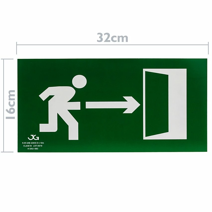 Deals ⭐ PrimeMatik Signe de sortie de secours à droite. Signal d'urgence luminescent de 32 x 16 cm ✨ 2 Deals ⭐ PrimeMatik Signe de sortie de secours à droite. Signal d'urgence luminescent de 32 x 16 cm ✨ – Image 2