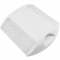 Best deal 🛒 PrimeMatik Réflecteur routier 103 x 87 mm. Capteur de sol en plastique blanc ❤️