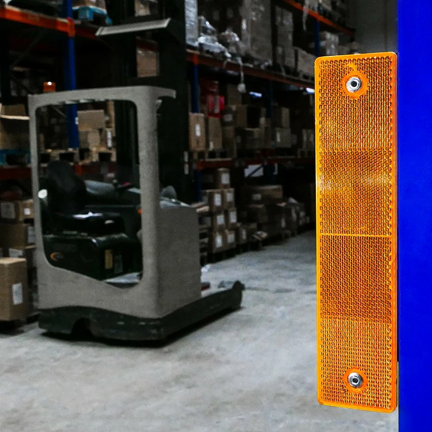 Hot Sale 😀 PrimeMatik Réflecteur routier 18 x 180 mm. Capteurs muraux en métal orange 🔔 3 Hot Sale 😀 PrimeMatik Réflecteur routier 18 x 180 mm. Capteurs muraux en métal orange 🔔 – Image 3