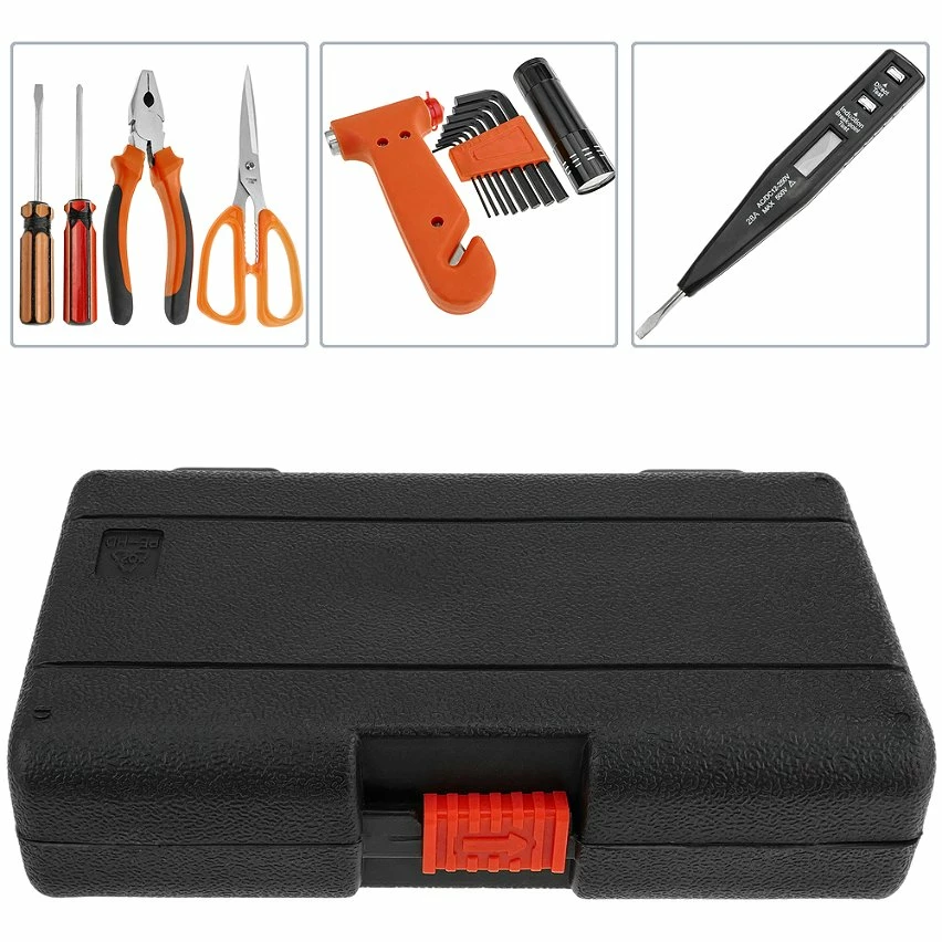 Cheapest ❤️ PrimeMatik Coffret d'outils de base de 10 pièces. Tournevis, pinces, ruban à mesurer, ciseaux, etc. 👍 2 Cheapest ❤️ PrimeMatik Coffret d'outils de base de 10 pièces. Tournevis, pinces, ruban à mesurer, ciseaux, etc. 👍 – Image 2