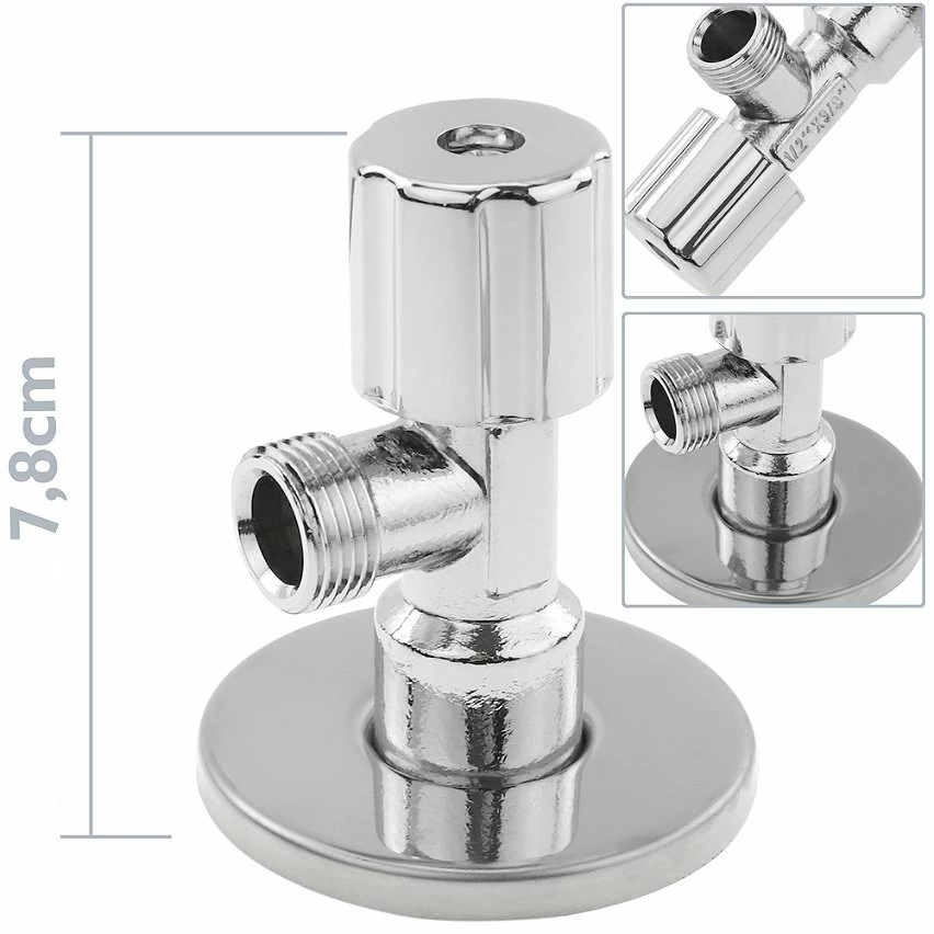 Outlet 🌟 PrimeMatik Robinet à angle de verrouillage de piston réglable de 1/2 "-3/8" 👏 2 Outlet 🌟 PrimeMatik Robinet à angle de verrouillage de piston réglable de 1/2 "-3/8" 👏 – Image 2