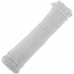 Wholesale ⌛ PrimeMatik Corde tressée en nylon 20 m x 6 mm blanche 🥰