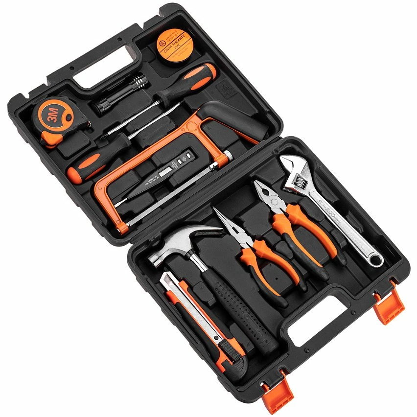 Cheap 💯 PrimeMatik Jeu d'outils de base de 12 pièces. Tournevis, pinces, marteau, ruban à mesurer, etc. 🎉 3 Cheap 💯 PrimeMatik Jeu d'outils de base de 12 pièces. Tournevis, pinces, marteau, ruban à mesurer, etc. 🎉 – Image 3