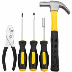 Best Pirce ❤️ PrimeMatik Jeu d'outils de base de 78 pièces. Tournevis, pinces, marteau, ruban à mesurer, etc. 🧨 -Pas Cher Facom Magasin 8434852224321 5