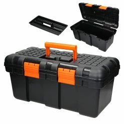 Discount 🥰 ECD Germany Boîte à outils 50x25x23 cm, avec compartiment intermédiaire en plastique dur, vide 🤩
