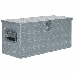 Promo 🔔 vidaXL Boîte en aluminium 80 x 30 x 35 cm Argenté 🔥