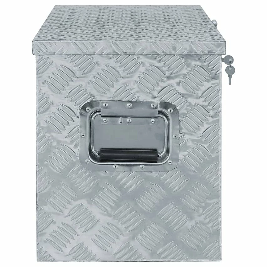 Promo 🛒 vidaXL Boîte en aluminium 90,5 x 35 x 40 cm Argenté 💯 2 Promo 🛒 vidaXL Boîte en aluminium 90,5 x 35 x 40 cm Argenté 💯 – Image 2