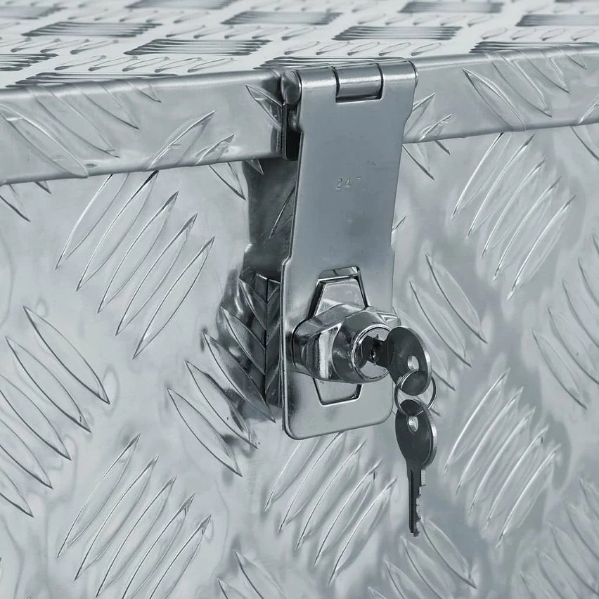 Promo 🛒 vidaXL Boîte en aluminium 90,5 x 35 x 40 cm Argenté 💯 5 Promo 🛒 vidaXL Boîte en aluminium 90,5 x 35 x 40 cm Argenté 💯 – Image 5