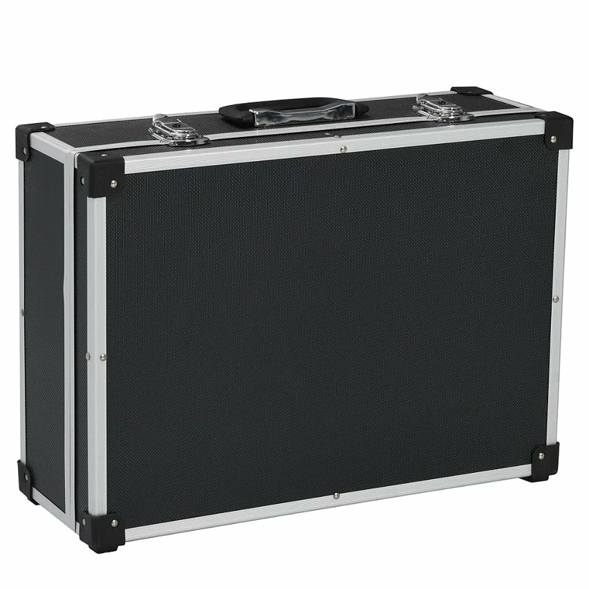 Discount 👍 vidaXL Valise à outils 46 x 33 x 16 cm Noir Aluminium 👏 2 Discount 👍 vidaXL Valise à outils 46 x 33 x 16 cm Noir Aluminium 👏 – Image 2