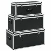 Flash Sale ✔️ vidaXL Boîtes de rangement 3 pcs Noir Aluminium 😀