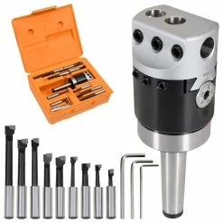 Hot Sale 😀 vidaXL Jeu d'outils d'alésage 15 pcs 50 mm Tête d'alésage MT2-F1-12 😍