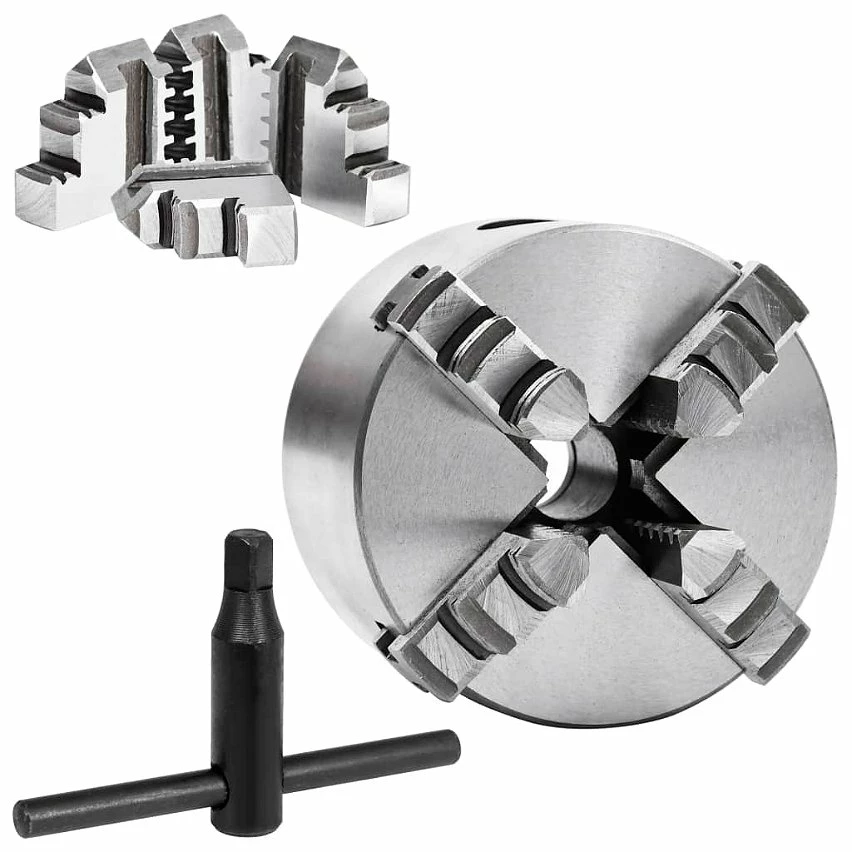 Deals 🎉 vidaXL Mandrin de tour auto-centrant à 4 mâchoires 80 mm Acier ❤️ 2 Deals 🎉 vidaXL Mandrin de tour auto-centrant à 4 mâchoires 80 mm Acier ❤️ – Image 2