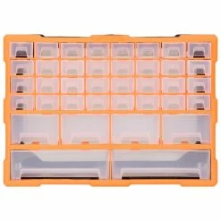 New 🥰 vidaXL Organisateur multi-tiroirs avec 40 tiroirs 52x16x37,5 cm 🔔 -Pas Cher Facom Magasin 8720286058718 3