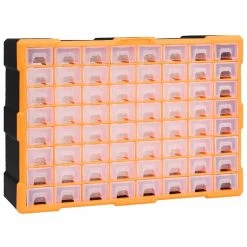Wholesale 🤩 vidaXL Organisateur multi-tiroirs avec 64 tiroirs 52x16x37,5 cm 👏