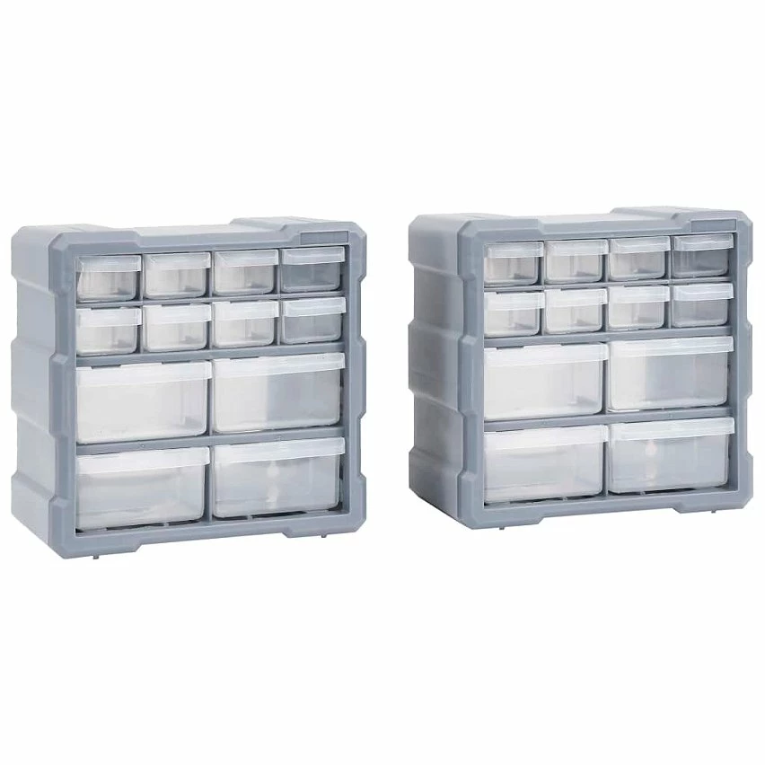 Buy ❤️ vidaXL Organisateurs multi-tiroirs avec 12 tiroirs 2 pcs 26,5x16x26 cm 👏 1 Buy ❤️ vidaXL Organisateurs multi-tiroirs avec 12 tiroirs 2 pcs 26,5x16x26 cm 👏