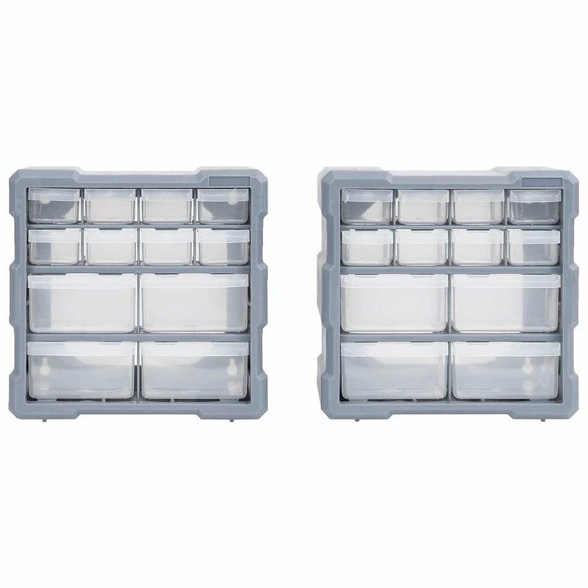 Buy ❤️ vidaXL Organisateurs multi-tiroirs avec 12 tiroirs 2 pcs 26,5x16x26 cm 👏 3 Buy ❤️ vidaXL Organisateurs multi-tiroirs avec 12 tiroirs 2 pcs 26,5x16x26 cm 👏 – Image 3